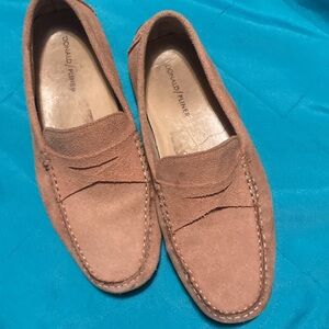 Donald Pliner Leather Loafers Sz 8 Men’s Beige